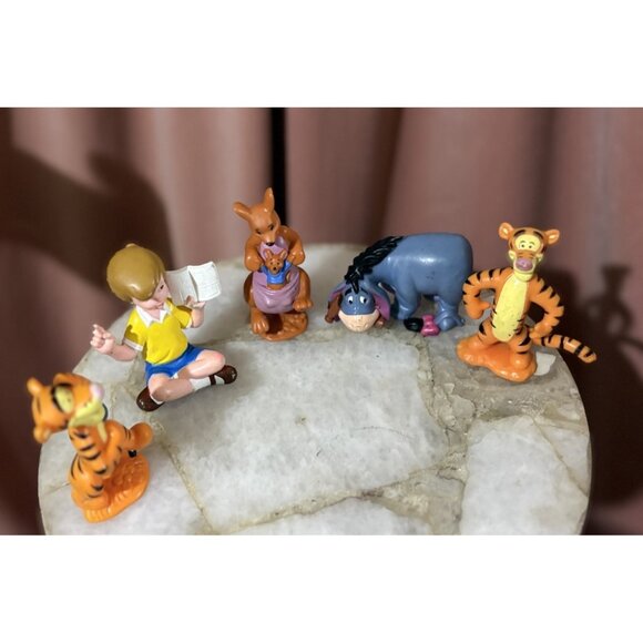 Disney Other - Disney Winnie the Pooh Mini Figurine Lot Tigger Eeyore Roo Christopher Robin VTG